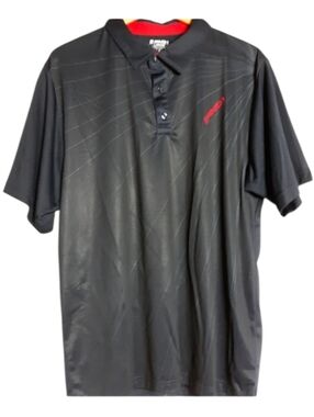 AND1 Polo Golf Shirt Navy/Red SZ LG